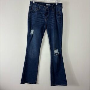 Sonoma Bootcut Jeans Womens 6 Dark Wash Low Rise Comfort Stretch Classic